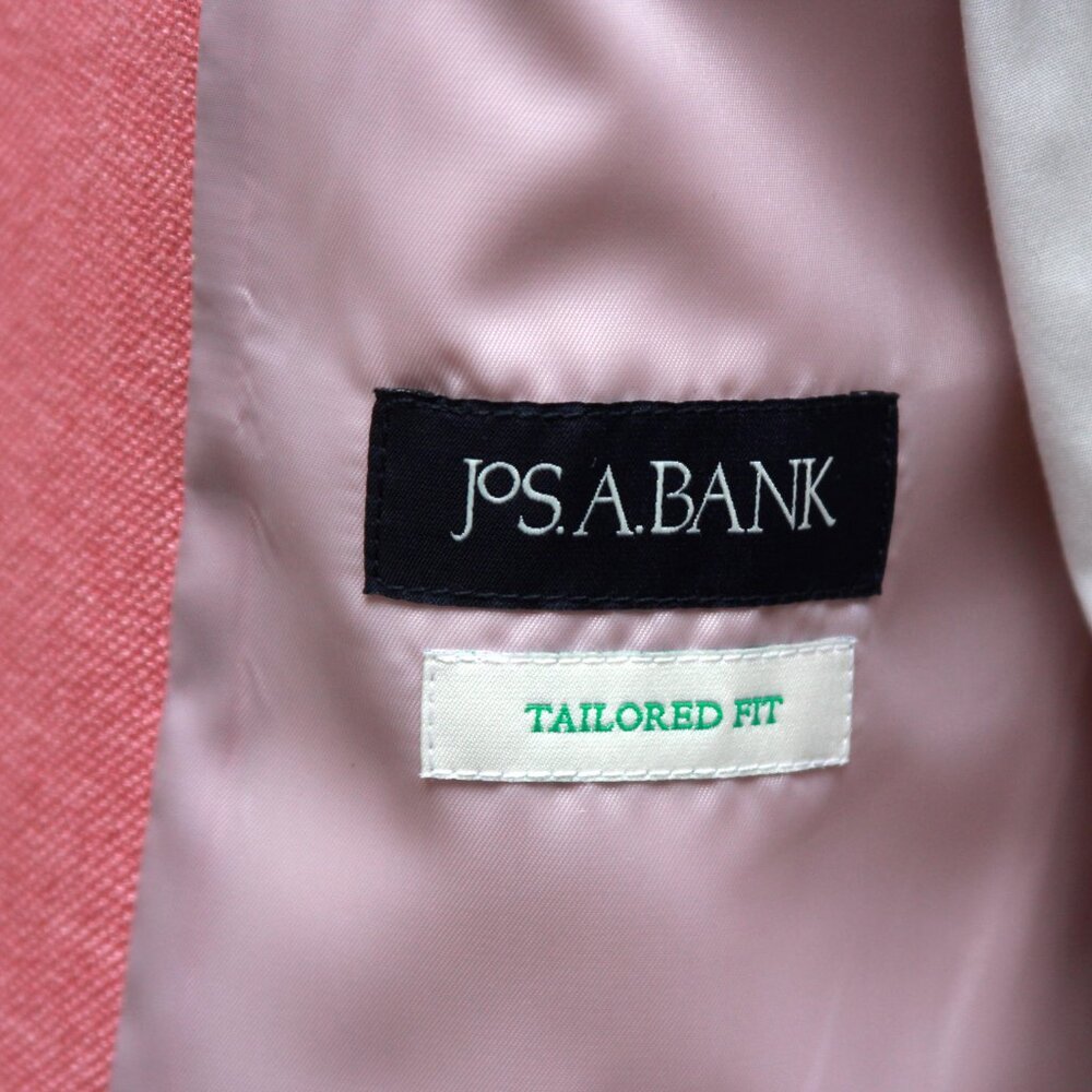 Jos A Bank Tailored Fit Sportcoat Jacket Blazer 38R Coral D120714 - Picture 8 of 10